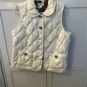 Cream colored puffy Vest by Talbots Woman 1X